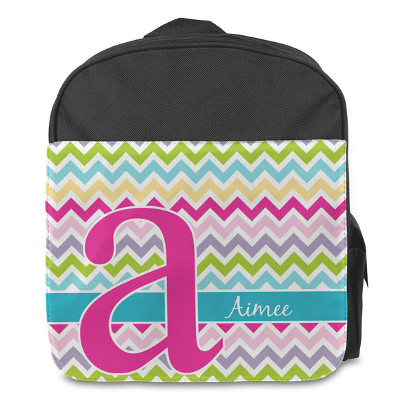 Colorful Chevron Kids Backpack - Front