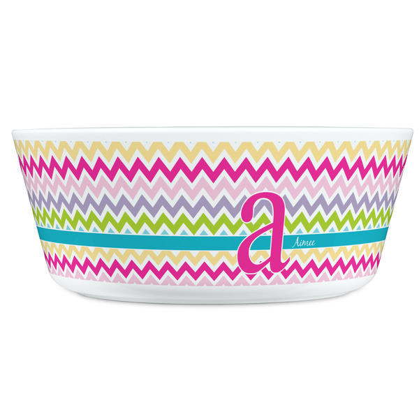 Colorful Chevron Kids Bowls - FRONT