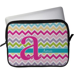 Colorful Chevron Laptop Sleeve / Case (Personalized)