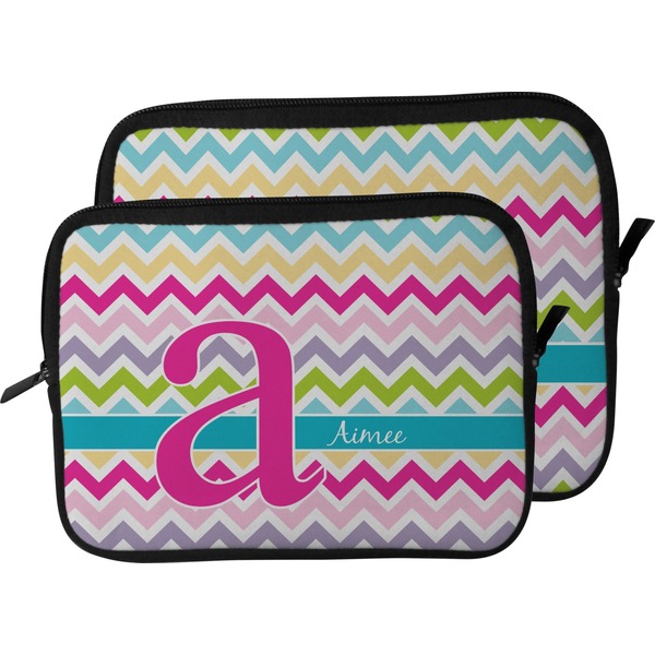 Colorful Chevron Laptop Sleeve (Size Comparison)