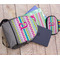 Colorful Chevron Large Backpack - Gray - With Stuff