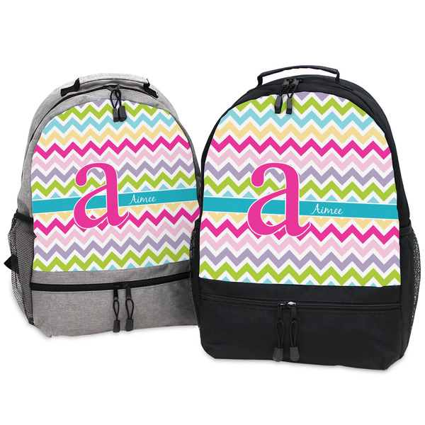 Colorful Chevron Large Backpacks - Both