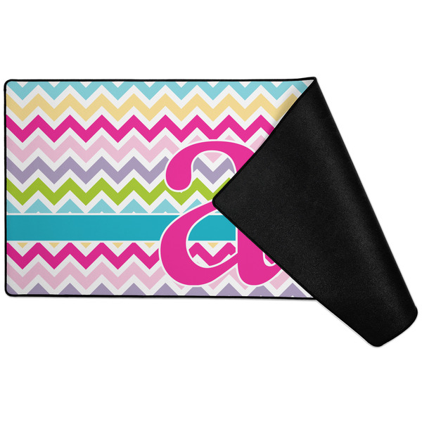Colorful Chevron Large Gaming Mats - FRONT W/ FOLD