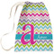 Colorful Chevron Large Laundry Bag - Front View