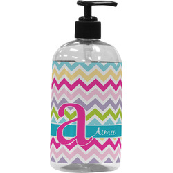 Colorful Chevron Plastic Soap / Lotion Dispenser (Personalized)