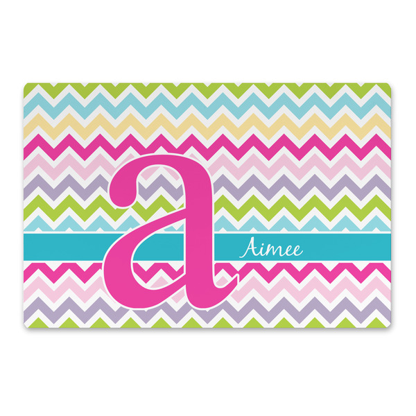 Custom Colorful Chevron Large Rectangle Car Magnet (Personalized)