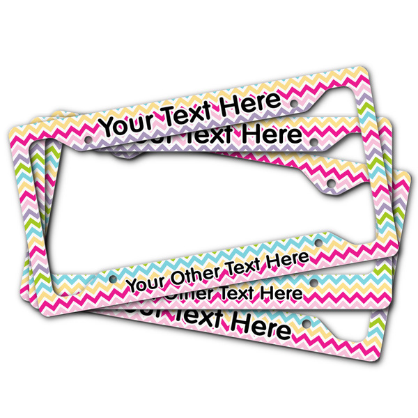 Colorful Chevron License Plate Frames - (PARENT MAIN)