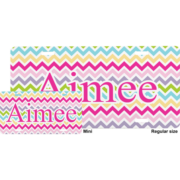 Colorful Chevron License Plate (Sizes)