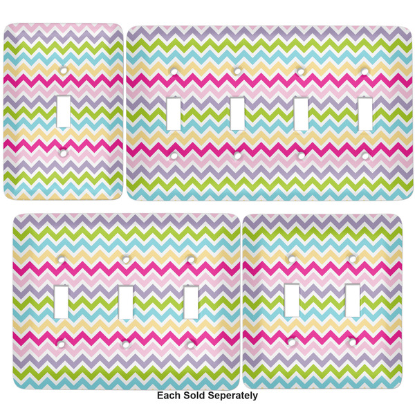 Colorful Chevron Light Switch Covers all sizes