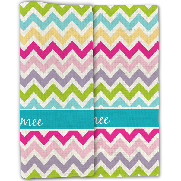 Colorful Chevron Linen Placemat - Folded Half (double sided)