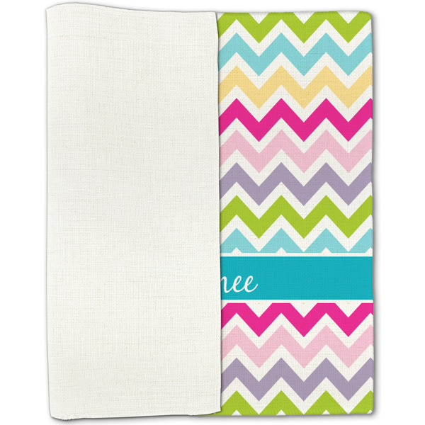Colorful Chevron Linen Placemat - Folded Half
