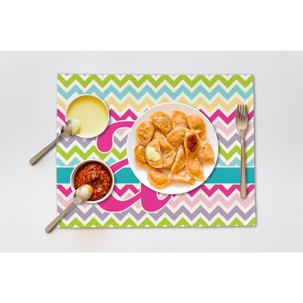 Colorful Chevron Linen Placemat - Lifestyle (single)