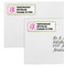 Colorful Chevron Mailing Labels - Double Stack Close Up