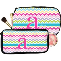 Colorful Chevron Makeup / Cosmetic Bag (Personalized)