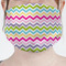 Colorful Chevron Mask - Pleated (new) Front View on Girl