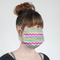 Colorful Chevron Mask - Quarter View on Girl