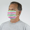 Colorful Chevron Mask - Quarter View on Guy