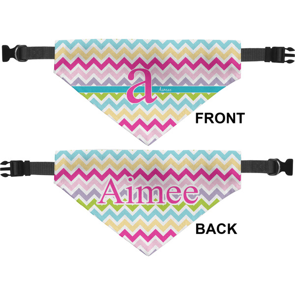 Colorful Chevron Medium Dog Bandana Approval
