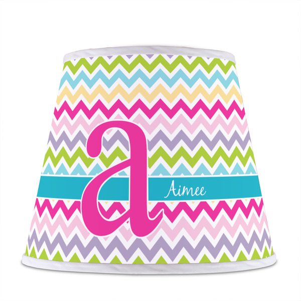 Colorful Chevron Poly Film Empire Lampshade - Front View