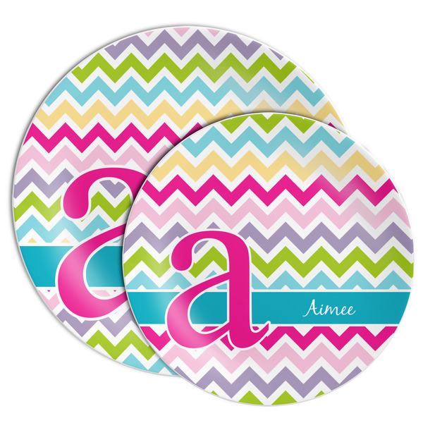 Colorful Chevron Melamine Plates - PARENT/MAIN