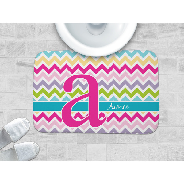 Colorful Chevron Memory Foam Bath Mat - LIFESTYLE 34x21