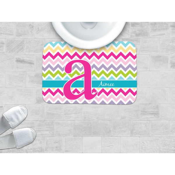 Colorful Chevron Memory Foam Bath Mat - LIFESTYLE