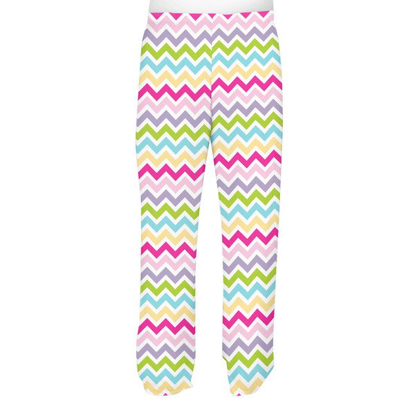 Colorful Chevron Men's Pjs Back - on model