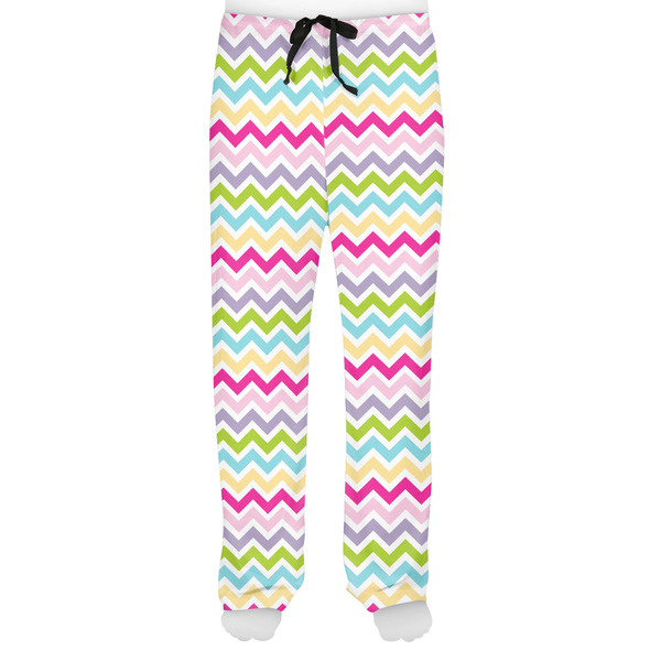 Colorful Chevron Men's Pjs Front - on model