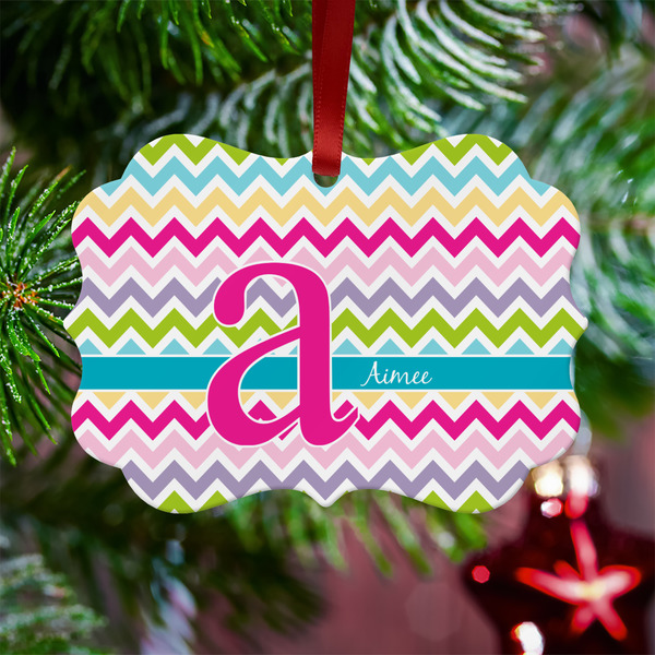 Colorful Chevron Metal Benilux Ornament - Lifestyle