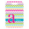 Colorful Chevron Metal Luggage Tag - Front Without Strap