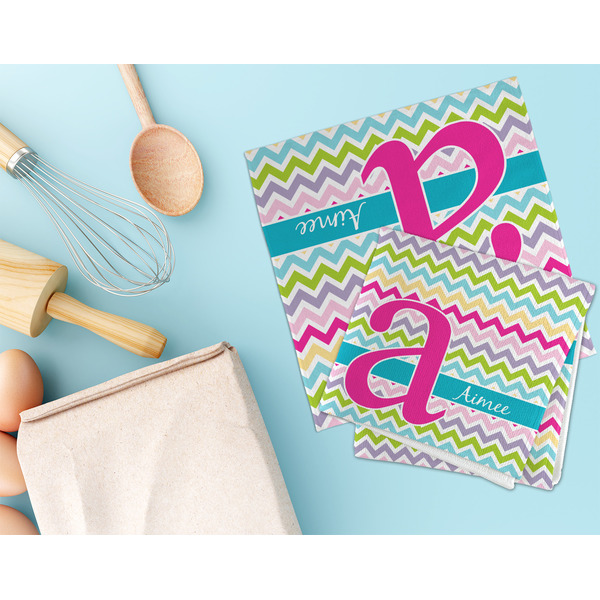 Colorful Chevron Microfiber Dish Rag - LIFESTYLE