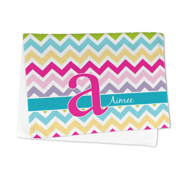 Colorful Chevron Microfiber Dish Towel - FOLDED HALF