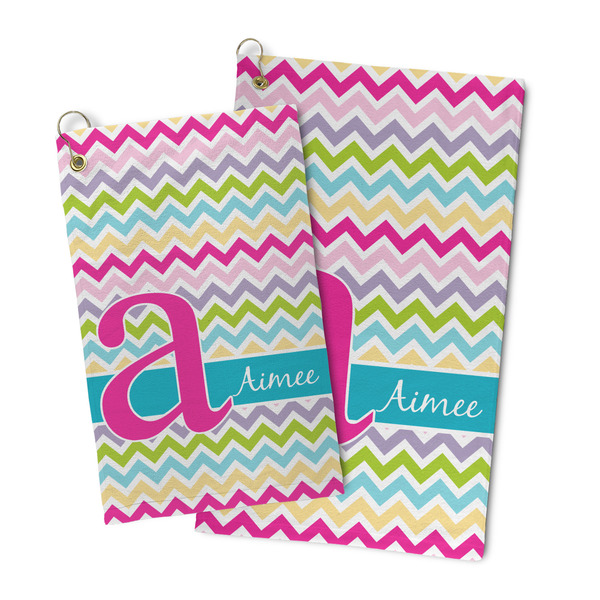 Colorful Chevron Microfiber Golf Towel - PARENT/MAIN
