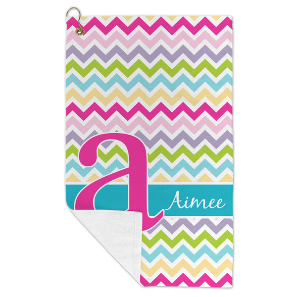 Colorful Chevron Microfiber Golf Towels - FOLD