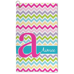 Colorful Chevron Microfiber Golf Towel (Personalized)