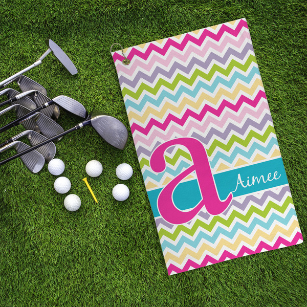 Colorful Chevron Microfiber Golf Towels - LIFESTYLE