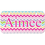 Colorful Chevron Mini/Bicycle License Plate (2 Holes) (Personalized)