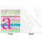Colorful Chevron Minky Blanket - 50"x60" - Single Sided - Front & Back