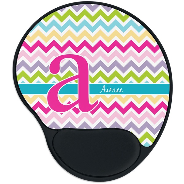 Custom Colorful Chevron Mouse Pad with Wrist Support