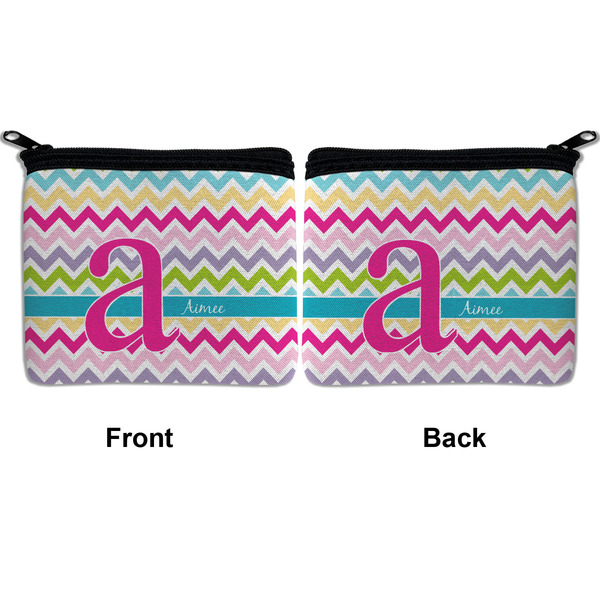 Colorful Chevron Neoprene Coin Purse - Front & Back (APPROVAL)