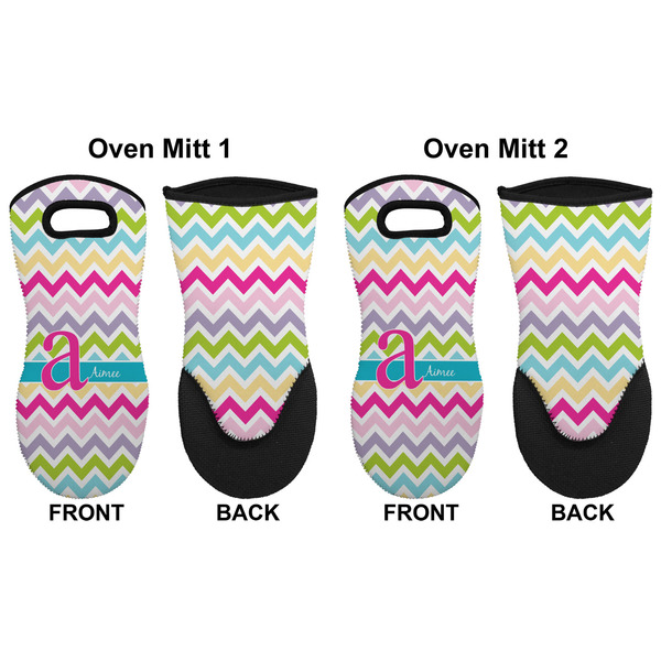 Colorful Chevron Neoprene Oven Mitt - Set of 2 - Approval