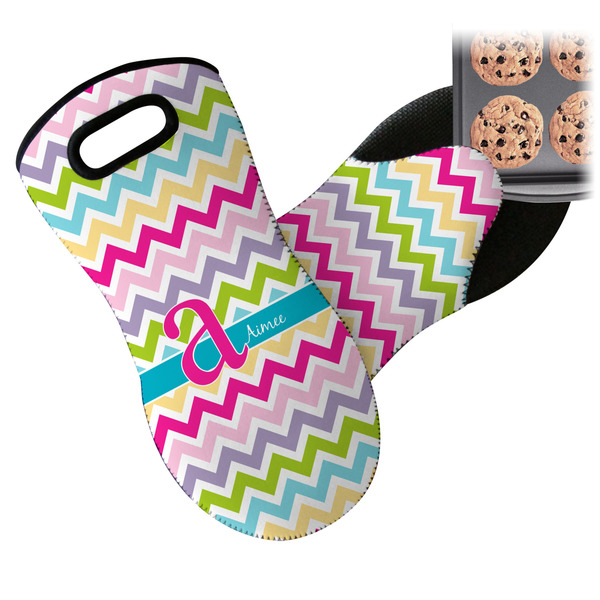 Colorful Chevron Neoprene Oven Mitt