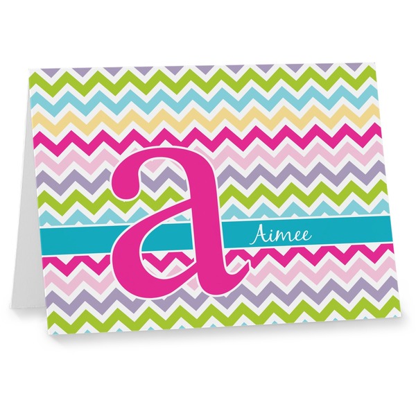 Custom Colorful Chevron Note cards (Personalized)