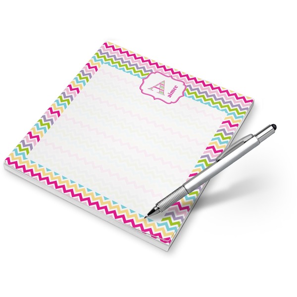 Custom Colorful Chevron Notepad (Personalized)