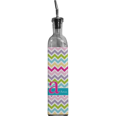 Colorful Chevron Oil Dispenser Bottle (Personalized)