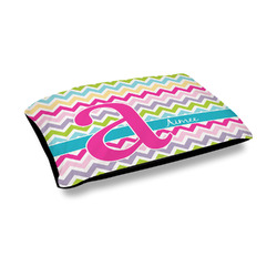 Colorful Chevron Outdoor Dog Bed - Medium (Personalized)