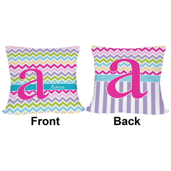 Colorful Chevron Outdoor Pillow - 16x16