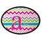 Colorful Chevron Oval Patch