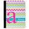 Colorful Chevron Padfolio Clipboards - Large - FRONT