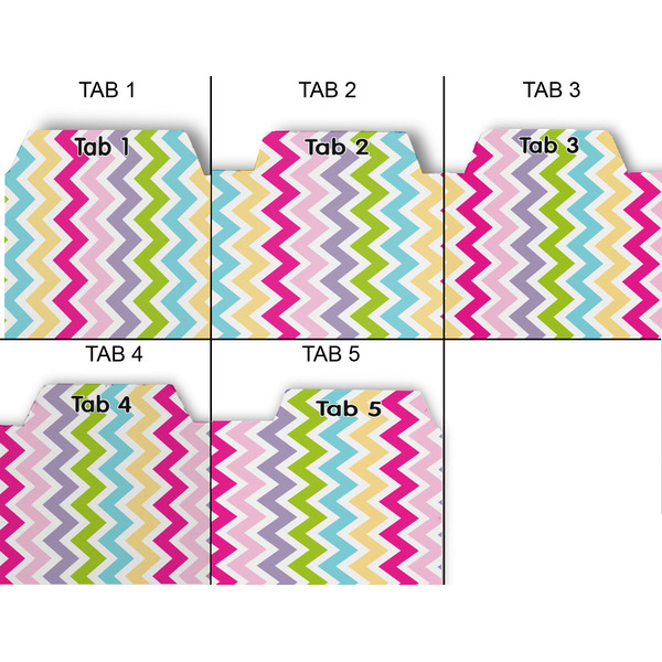 Colorful Chevron Page Dividers - Set of 5 - Approval